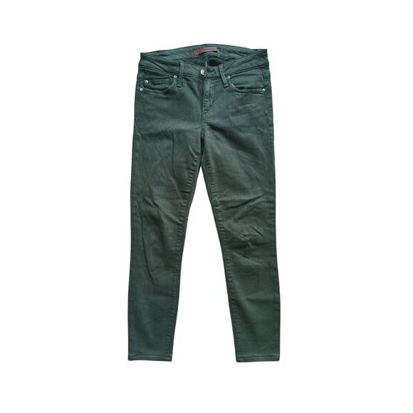 Joe’s Flawless The Vixen Skinny Ankle Jeans Sassy Green 25 Edgy Skater Holiday - Picture 2 of 6